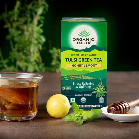 Tulsi Green Tea Honey Lemon Herbal Teas And Infusions Organic India