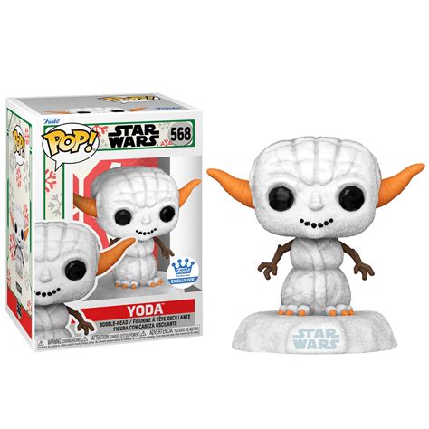 Фигурка Йода снеговик со стикером (Yoda Snowman (Эксклюзив Funko Shop ...