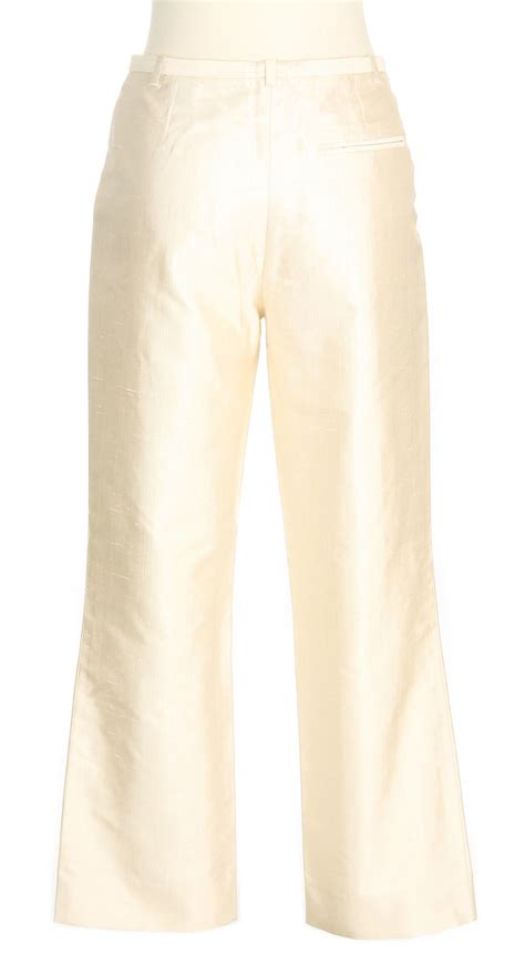 New Authentic Hermes Off White Silk Pants Size 34 4 Ebay