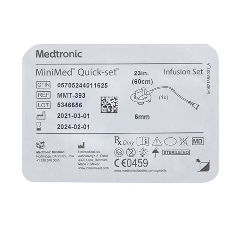 Infusion Set Minimed Quick Set Mm Inch Tubing Without Port