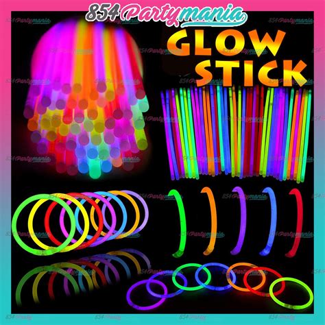 50pcs Glowstick Glow In The Dark Glow Sticks Bracelet Glowsticks