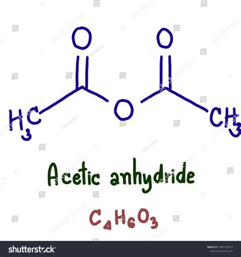 Acetic Anhydride Like Most Acid Anhydrides Stock Illustration ...