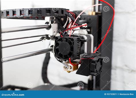 3d Printer Close Up 3d Print Concept Stock Image Image Of