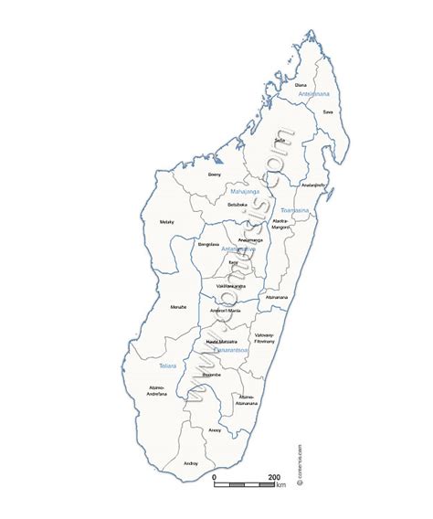 Madagascar Regions Map