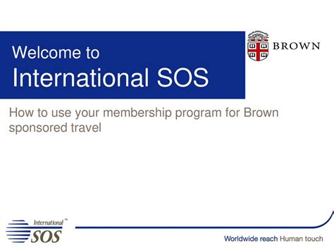 Welcome To International Sos Ppt Download