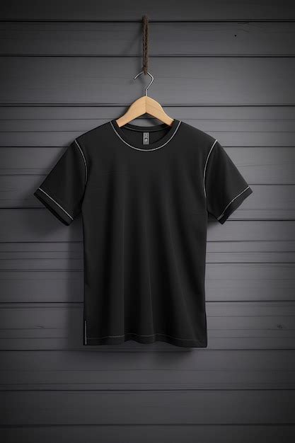 Premium AI Image | Plain Black TShirt Mockup