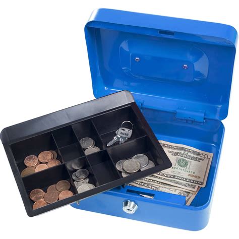 Stalwart 8 Locking Cash Box With Coin Tray