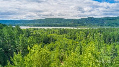 Panorama From The Top Of The Observation Tower In Parc Des Chutes De La