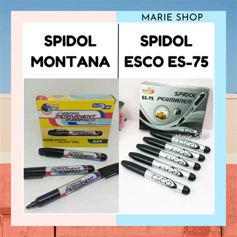 Jual SPIDOL MONTANA MP11 PERMANENT MARKER HITAM SPIDOL ESCO ES 75