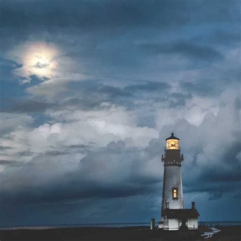 Lighthouse in Moonlight | Canadian Art Prints & Winn Devon Art Group Inc.