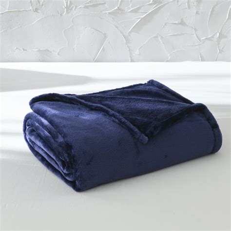 Mainstays Super Soft Plush Blanket Dark Blue Full Queen Adult Teen