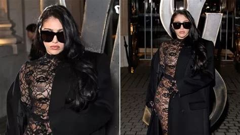 Madonna S Daughter Lourdes Leon Goes Braless In See Through Outfit At Paris Fashion Week