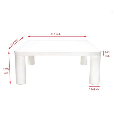 Dropship Cream White Coffe Table 335 Modern Minimalist Square Coffee Tables For Living Room