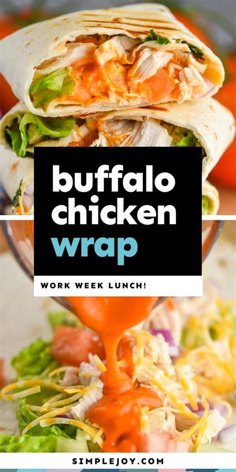 Buffalo Chicken Wrap - Simple Joy