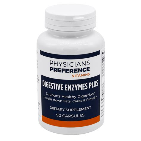 Digestive Enzymes Plus 90 Capsules Physicians Preference Vitamins