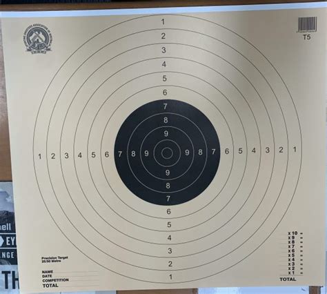 T5 Large Pistol Target - St Marys Indoor Shooting