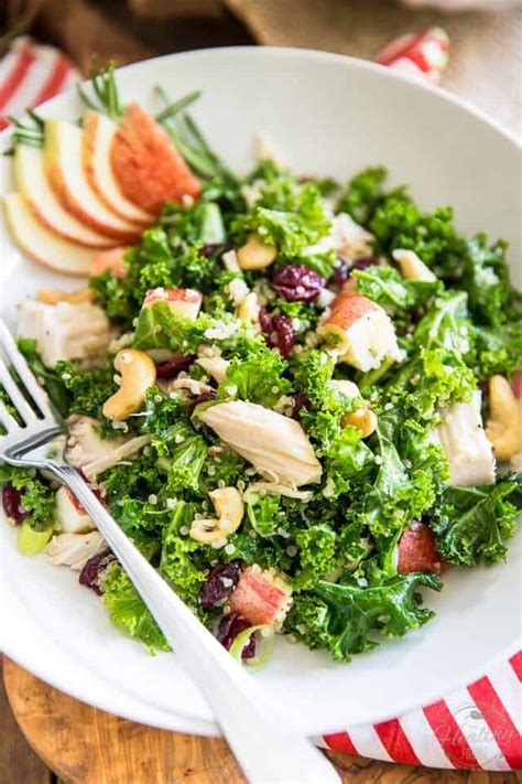 Kale Apple Chicken Salad • The Healthy Foodie