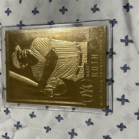 Babe Ruth 1996 Danbury Mint Sealed 22kt Gold Card 30 New York Yankees HOF EBay