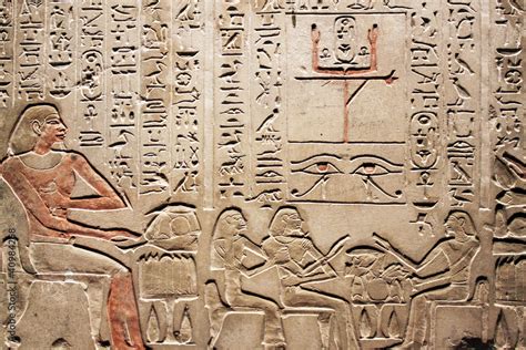 Ancient Egyptian Wall Carving Stock Photo | Adobe Stock