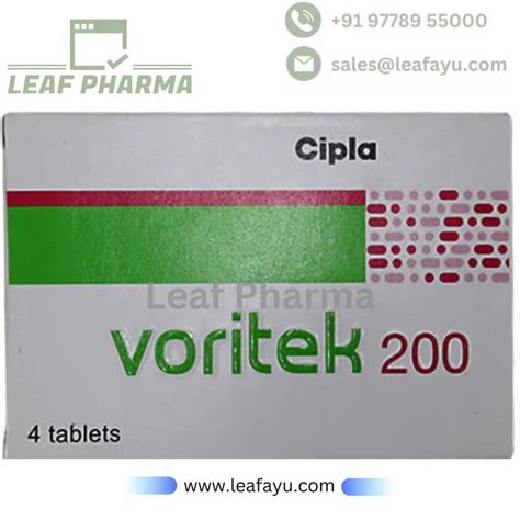 Voritek Voriconazole 200 Mg Tablets Treatment Severe Fungal