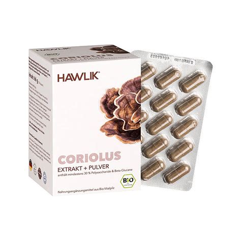 Original Hawlik Coriolus Bio Extrakt Pulver Kapseln Sahmara De