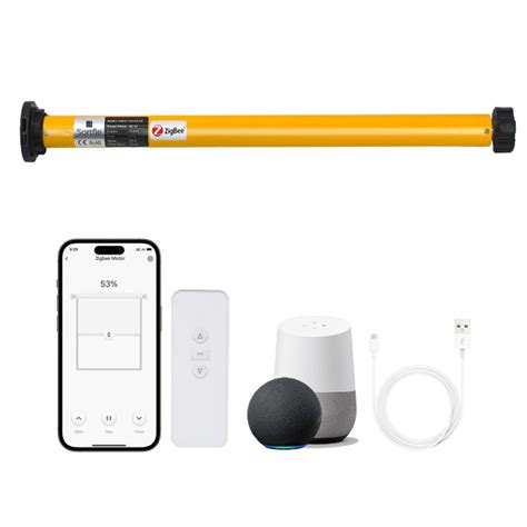 Zigbee жалюзи двигатель перезаряжаемый 1.5"(38 мм) для Alexa Google ...