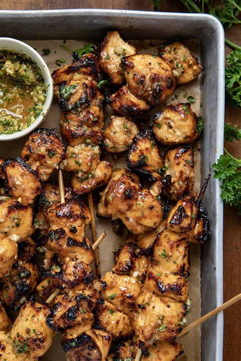 Honey Garlic Chicken Skewers Recipe Chicken Appetizers Skewer