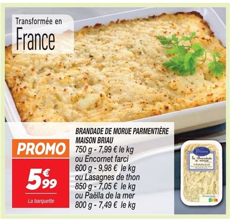 Promo BRANDADE DE MORUE PARMENTIÈRE MAISON BRIAU chez Netto