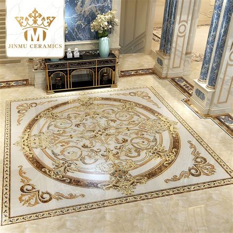 Luxury High Quality Gold Plated Ceramic Carpet Tile X Can Be