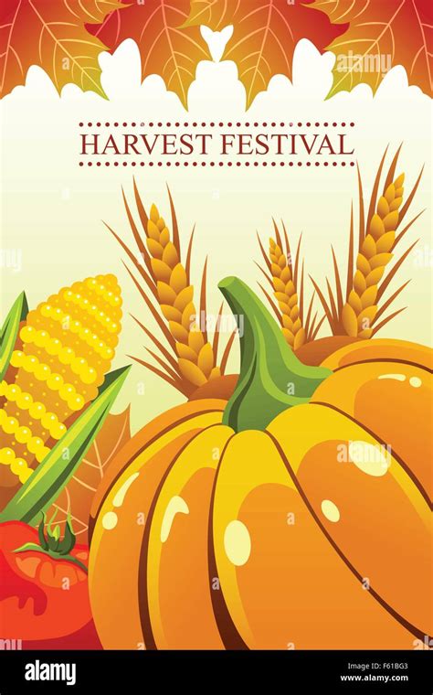 A vector illustration of harvest festival background Stock Vector Image & Art - Alamy