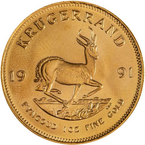 Oz Gold South African Krugerrand Coins Silver