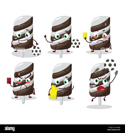 Gummy Candy Chocolate Milk Cartoon Character Working As A Football