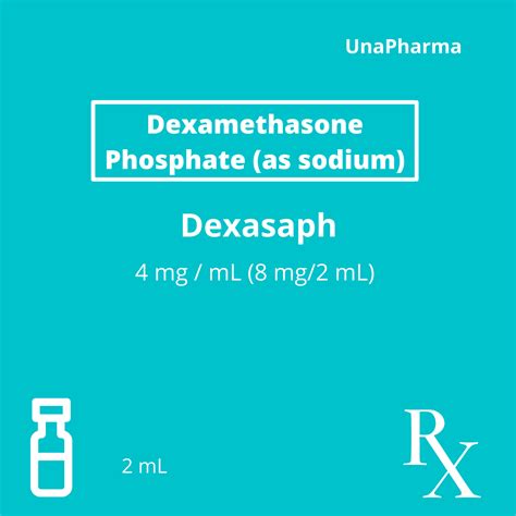 Dexasaph Dexamethasone Sodium Phosphate 4mg Ml 8mg 2ml Solution For Im Iv Injection 2ml 10