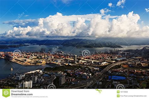 Day View Of Harbour At Yantian Port Shenzhen China Royalty Free Stock ...