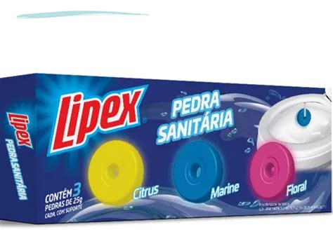 3 Pedra Sanitária Detergente Limpa Perfuma Banheiro Lipex MercadoLivre