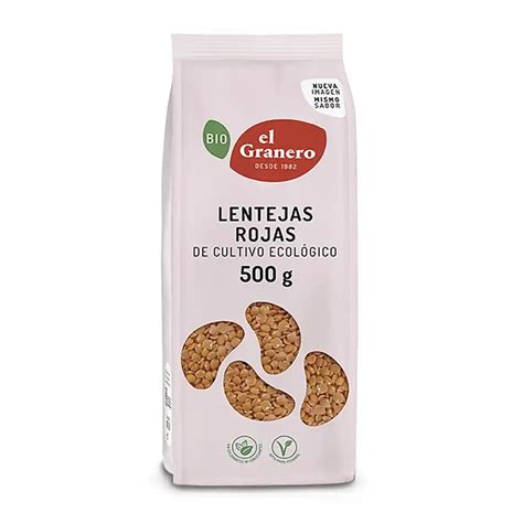 Lentejas Rojas Bio El Granero 500 Gr Vivo Natural