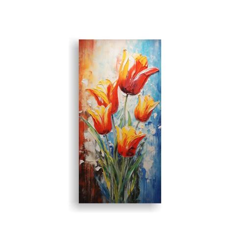 Cuadro Tela Canvas Flores Vibrantes TULIPANES DecoCuadros