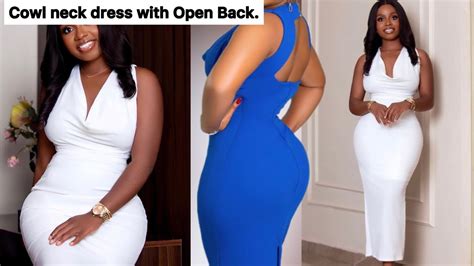 How To Draft This Stylish Cowl Neck Dress With A Beautiful Open Back