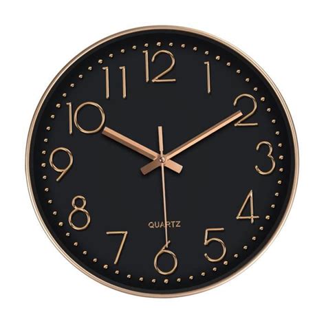 Horloge Murale Silencieuse Sans Tic Tac Avec Couvercle En Verre