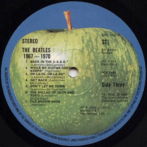 My Personal Record Guide The Beatles 1967 1970 Apple Pcsp 718