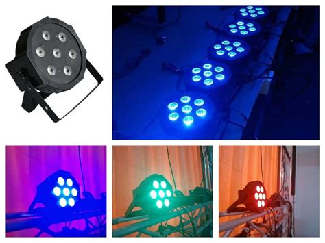 20pcs Lot ADJ LED Par Flat Light 7x15W RGBAW 5in1 Tint Slim IEC Input