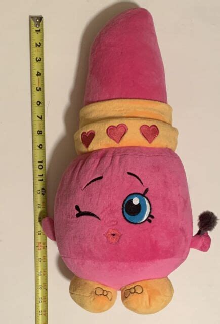 Shopkins Lippy Lips 18 Plush Pink Tube Of Lipstick Stuffed Animal Toy