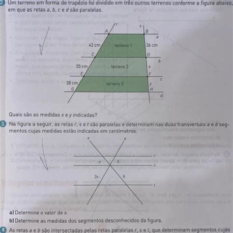 Na Figura A Seguir As Retas R S T S O Paralelas E Determinam Nas