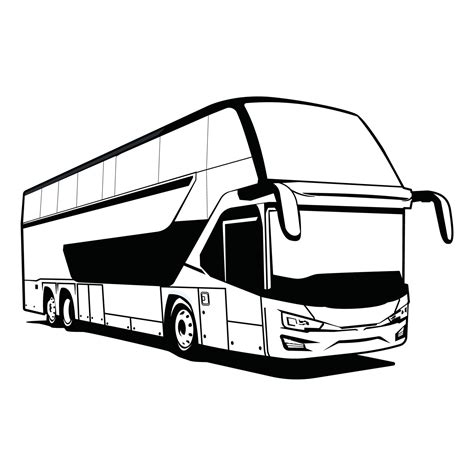 bus black and white vector 18735136 Vector Art at Vecteezy