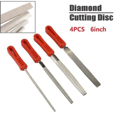 Diamond File Needle File Workshop Equipment 6in Flathalf Round