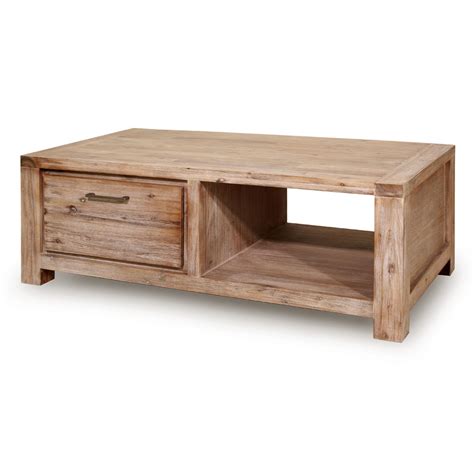 Table Basse Bois Avec Tiroirs Emberizaone Fr