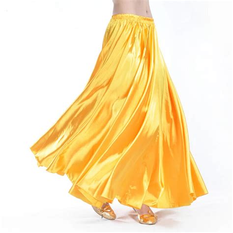 Fashionable Belly Dance Satin Skirt With 14 Colors Available Sexy