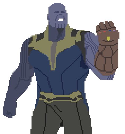 Thanos Infinity War Pixel Art By Psychowalrus On Deviantart