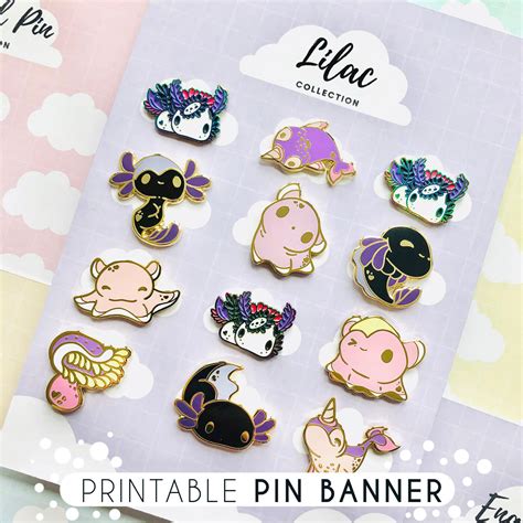 Printable Lilac Pin Display Banner (Digital Download) | Evy Benita