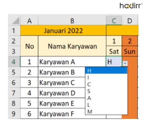 Contoh Rekap Absensi Karyawan Menggunakan Excel Dan Word Aplikasi Riset